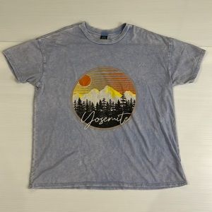 Yosemite National Park Men's Short Sleeve T-Shirt XS Blue Wild Fable